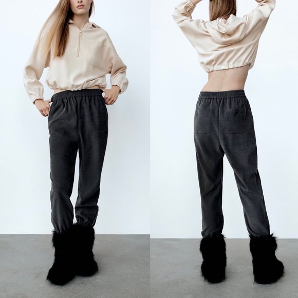 Zara Pants - Zara Zipped Jogging Pull On Trousers M NWT